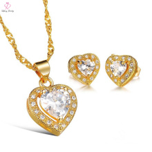 2018 Pakistani Unique Necklace & Earring Bridal Jewelry Set, Wedding Party Zircon Peacock Gold Plated Bridal Jewelry Set